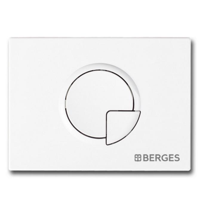 Кнопка управления BERGES NOVUM R1, для скрытых систем инсталляции, белый - Фото 1