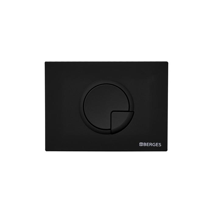 Кнопка управления BERGES NOVUM R5, для скрытых систем инсталляции, черный - Фото 1