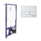 Инсталляция для унитаза BERGES NOVUM L2, с клавишей, матовый хром - Фото 1