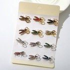 Брошь «Ножницы», цвет МИКС (неделимая фасовка 12 шт., цена за шт.) - Фото 3