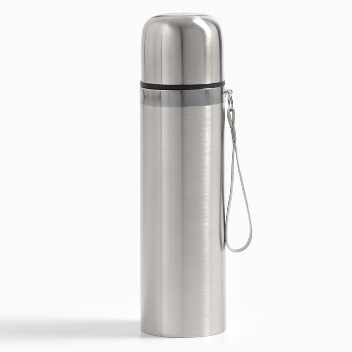 Термос гильза Мастер К, 500 мл, сохраняет тепло 10 ч, нержавеющая сталь, цвет хром - Фото 1