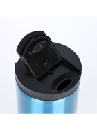 Термокружка Мастер К Coffee, 500 мл, сохраняет тепло 8 ч, нержавеющая сталь, синяя - Фото 5