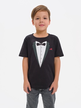 Футболка детская KAFTAN «Джентельмен», размер 28 (86-92 см), чёрная