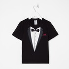 Футболка детская KAFTAN «Джентельмен», размер 28 (86-92 см), чёрная 7096094