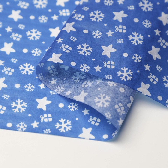 Бумага упаковочная тишью «Снежинка» , 50 × 70 см