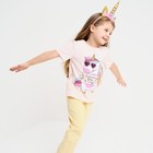 Футболка детская KAFTAN «Единорог», размер 28 (86-92 см), розовая - фото 46296718