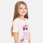 Футболка детская KAFTAN «Единорог», размер 28 (86-92 см), розовая - фото 46296715