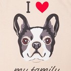 Футболка детская KAFTAN "Dog" р.32 (110-116), бежевый - фото 49412387