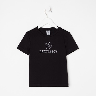 Футболка для мальчика KAFTAN: Daddy's boy, чёрная, размер 36 (134-140 см)