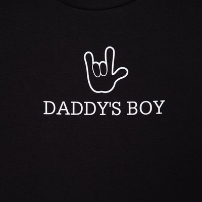 Футболка для мальчика KAFTAN: Daddy's boy, чёрная, размер 36 (134-140 см)