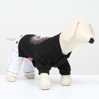 Комбинезон "Единорог", размер 12 (ДС 28 см, ОГ 38 см, ОШ 27 см), чёрно-белый - фото 25268902