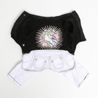 Комбинезон "Единорог", размер 16 (ДС 36 см, ОГ 46 см, ОШ 35 см), чёрно-белый - фото 27181303