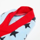 Кофта с капюшоном "Звездопад", флис, размер S (ДС 32, ОШ 34, ОГ 45 см), голубое - Фото 6