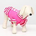 Курточка для собак с воланами, размер 6 (ДС 43,ОШ 44, ОГ 60 см), розовая - фото 9434680