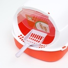 Туалет-домик 43×32×28 см, бело-красный - Фото 5