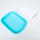 Туалет-домик 43 х 32 х 28 см, бело-голубой - Фото 5