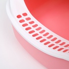 Туалет-домик 43×32×28 см, пластик, белый, розовый - Фото 4