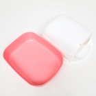 Туалет-домик 43×32×28 см, пластик, белый, розовый - Фото 6