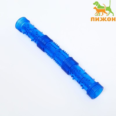 Жевательная игрушка для собак «Палка», 24.5 см, тренировочная, полая, синяя