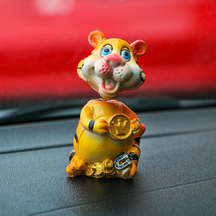 Игрушка на панель авто, тигр качающий головой, Т9 - Фото 1