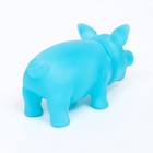 Игрушка для собак «Маленький поросёнок», 9 см, пищащая, винил, голубая - Фото 4