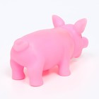 Игрушка пищащая "Маленький поросёнок" для собак, 9 см, бледно-розовая - Фото 2