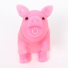 Игрушка пищащая "Маленький поросёнок" для собак, 9 см, бледно-розовая - Фото 4