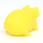 Игрушка пищащая "Весёлая свинья" для собак, хрюкающая, 19 см, жёлтая - фото 9576639