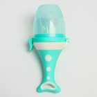 Ниблер для прикорма с силиконовой сеточкой «Рыбка», цвет голубой/бирюзовый - фото 42864941