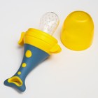 Ниблер для прикорма с силиконовой сеточкой «Рыбка», цвет голубой/бирюзовый - фото 42864942