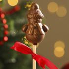 Шоколад фигурный «Снеговик на палочке», 25 г - Фото 1