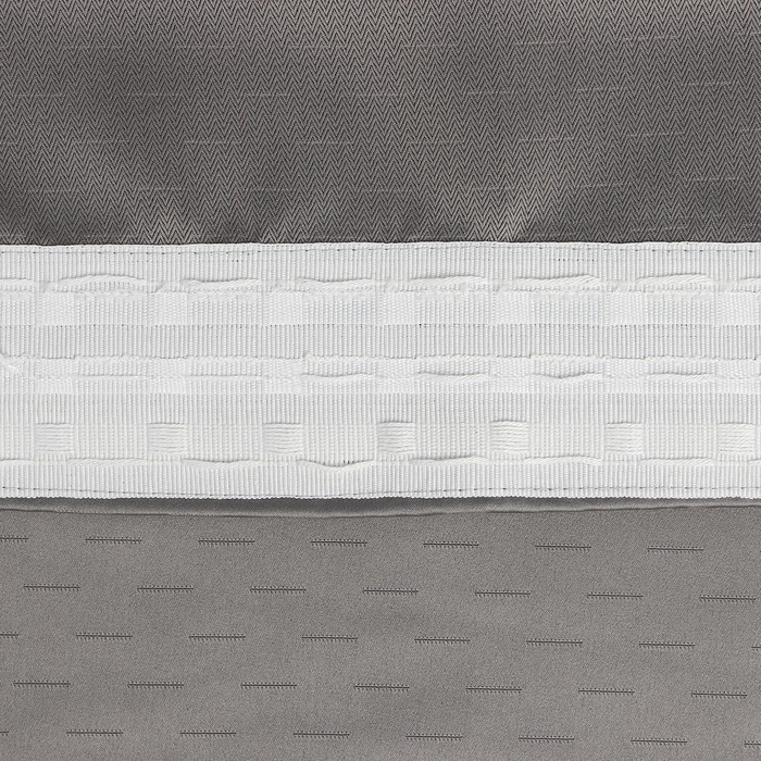 Штора портьерная Этель «Штрихи» цвет серый, на шторной ленте, 130х300 см - фото 1907315687