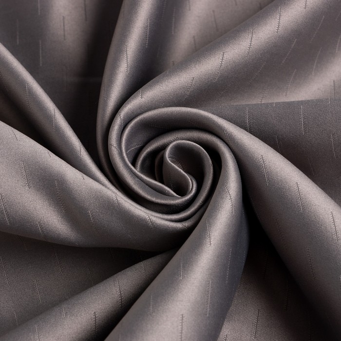 Штора портьерная Этель «Штрихи» цвет серый, на шторной ленте, 250х265 см - фото 1926293298