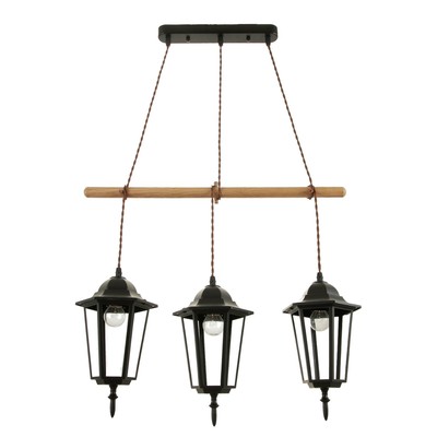 Светильник BayerLux 1680/3BK E27 40 Вт черный 50×15×30-130 см