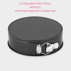 Форма для выпечки Доляна «Элин. Круг», d=22 см, разъёмная, антипригарное покрытие, чёрная - Фото 2