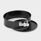 Форма для выпечки Доляна «Элин. Круг», d=22 см, разъёмная, антипригарное покрытие, чёрная - Фото 3