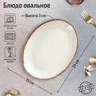 Блюдо овальное Beige, 19×24 см, цвет бежевый - Фото 1