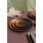 Тарелка с вертикальным бортом Lykke brown, d=24 см, цвет коричневый - Фото 5