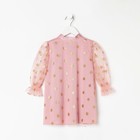 Платье детское нарядное KAFTAN горошек, рост 98-104, розовый - Фото 5