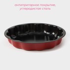 Форма для выпечки Доляна «Ренард. Волнистый круг», 25×4 см, антипригарное покрытие, цвет бордовый - Фото 2