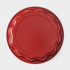 Форма для выпечки Доляна «Ренард. Волнистый круг», 25×4 см, антипригарное покрытие, цвет бордовый - Фото 5