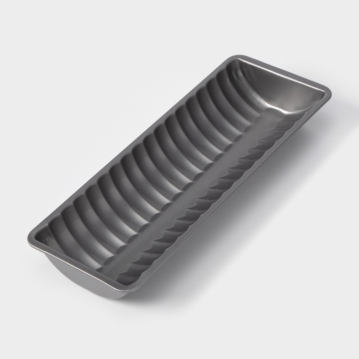 Форма для выпечки «Жаклин. Рулет», 31×12×4 см, антипригарное покрытие, серый - Фото 1