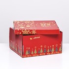 Складная коробка "Новогодний стиль", 31,2 х 25,6 х 16,1 см - Фото 4