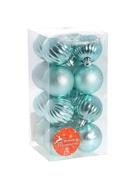 Ёлочные игрушки «Николь полоски», шары новогодние, d=5 см, набор 16 шт. - фото 120920159