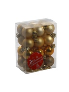 Ёлочные игрушки «Классика блеск ассорти», шары новогодние, d=3 см, набор 24 шт., золото 6531944
