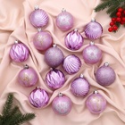 Ёлочные игрушки «Патрис полоски», шары новогодние, d=6 см, набор 16 шт. - Фото 2