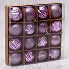 Ёлочные игрушки «Патрис полоски», шары новогодние, d=6 см, набор 16 шт. - Фото 3