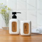 Набор аксессуаров для ванной комнаты SAVANNA «Лофт», 2 предмета (дозатор для мыла, стакан) - фото 9435632