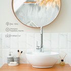 Набор аксессуаров для ванной комнаты Доляна «Марокко», 3 предмета, мыльница, дозатор для мыла, стакан, белый - Фото 2