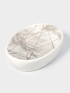 Набор аксессуаров для ванной комнаты Доляна «Розовое золото», 3 предмета, мыльница, дозатор для мыла 350 мл, стакан 300 мл - Фото 6